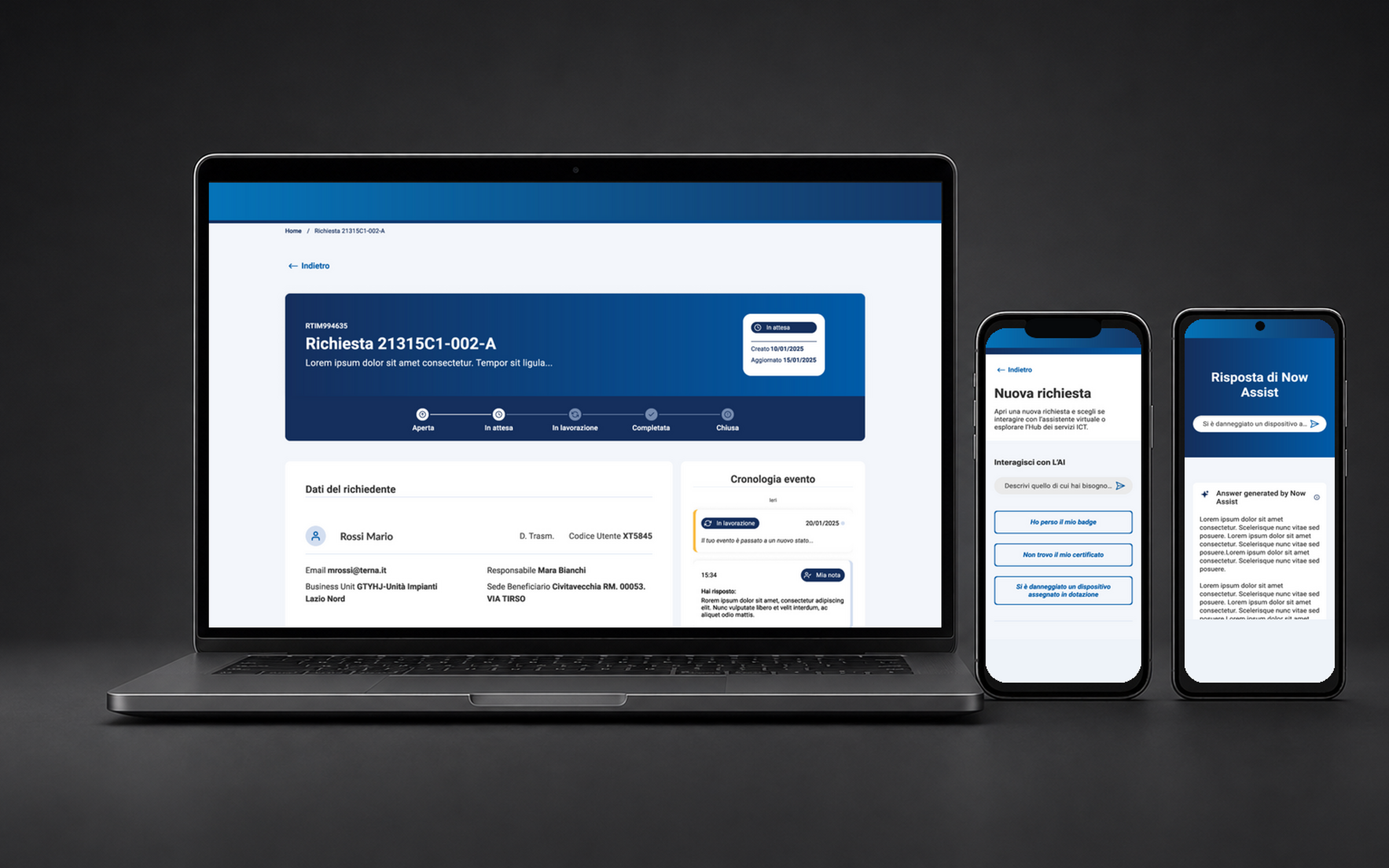 A selection of project interface screens across desktop and mobile.